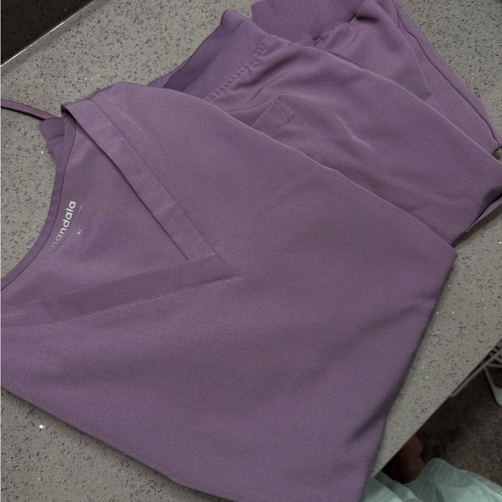 Mandala Dark Purple Scrub Set